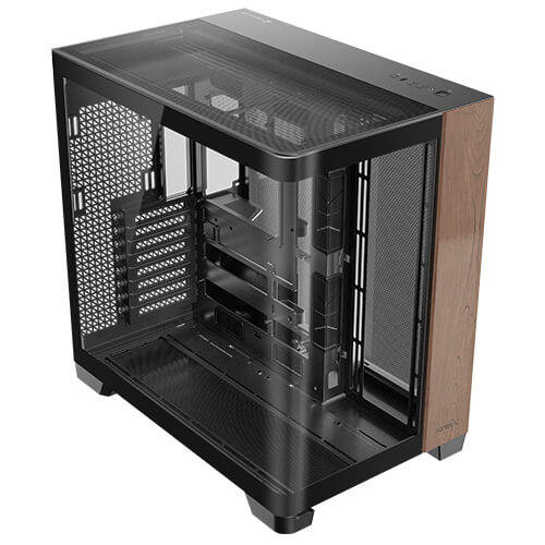 Gabinete Antec C8 Curve Wood, Full Tower, Ventana Curva Vidrio, Compatible Btc, Madera