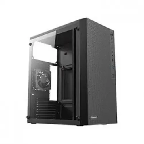 Gabinete Antec ST10M Tg Mini Tower, Microatx, Panel Lateral de Vidrio Templado, Full View, Negro