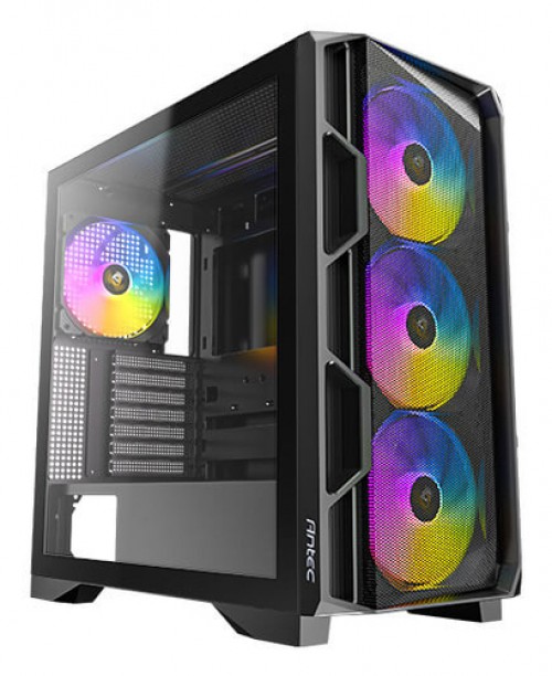 Gabinete Antec AX-1000 Argb Midi Tower, 4x Ventiladores, Negro