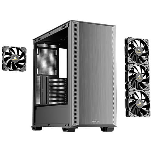 Gabinete Antec P7 S Midi Tower, ATX, M-ATX, Itx, 4x Ventiladores, USB-C 3.2, Negro