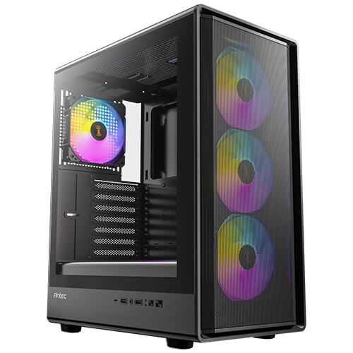 Gabinete Antec P6 Neo Argb, Mid Tower, Soporta ATX, Micro-ATX, Itx, 4x Ventiladores, Negro