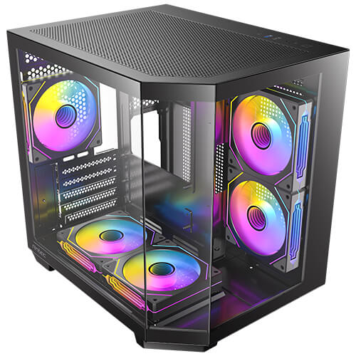 Gabinete Antec Cx M2 Argb, Mini Tower, Micro-ATX, Itx, 5x Ventiladores, Negro