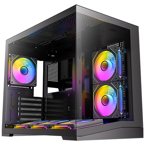 Gabinete Antec Cx M3 Argb, Mini Tower, Soporta Micro-ATX, Itx, 6x Ventiladores, Negro