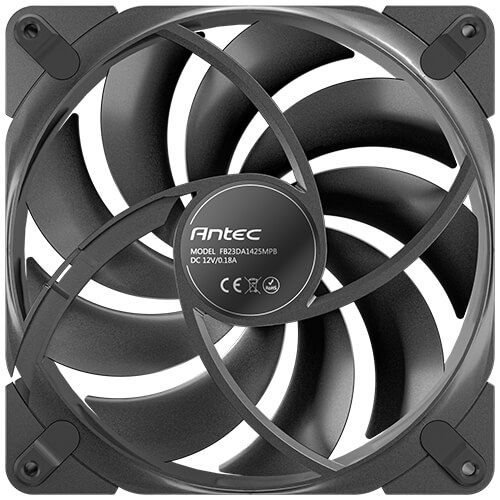 Ventilador Antec TQ140 Tranquil 140, 1500rpm, 140mm, Negro