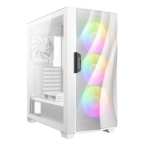 Gabinete Antec DF700 Flux Midi-tower, Ventana Cristal, 5x Ventiladores Instalados, Blanco