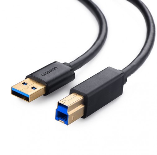 Cable Ugreen USB-A a USB-B, USB 3.0, 2 Metros, Ideal para Impresora, Escaner, Negro