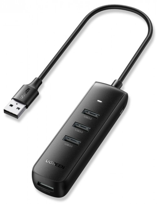 Hub Ugreen, Interfaz USB-A 3.2, 4x USB-A 3.1, 1x USB-C, Velocidad 5000 Mbit/s, Negro