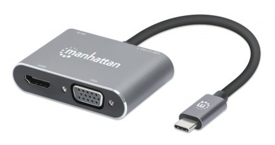 Docking Station Manhattan USB 3.2 Gen 1 (3.1 Gen 1) Type-c, HDMI 1, USB A 1, USB Tipo C 1
