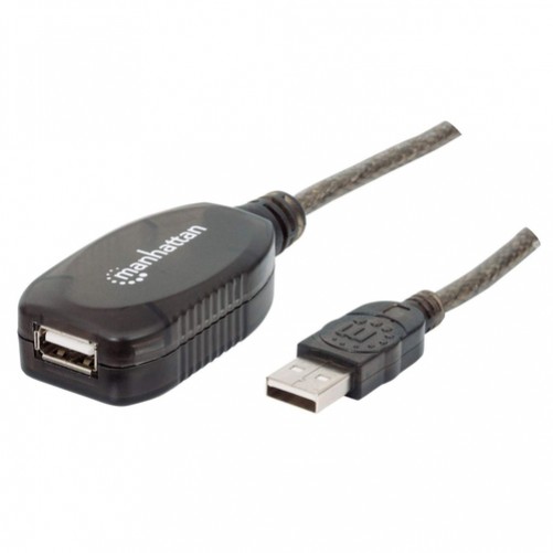 Cable Manhattan , USB A Macho - USB A Hembra, 10 Metros, (151573)negro