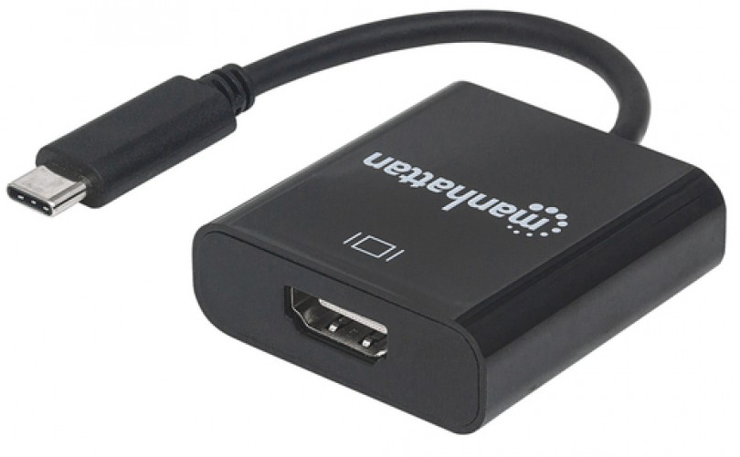 Adaptador Manhattan USB-C 3.1 Macho - HDMI Hembra, (151788) Negro