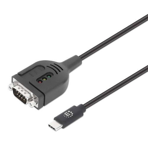 Cable Serial Manhattan 154499 1 m, USB Tipo C a DB-9, Macho- Macho
