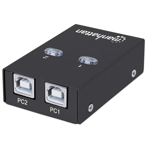 Switch Hi-speed Automatico Manhattan para Compartir Dispositivos USB Alta Velocidad 2.0