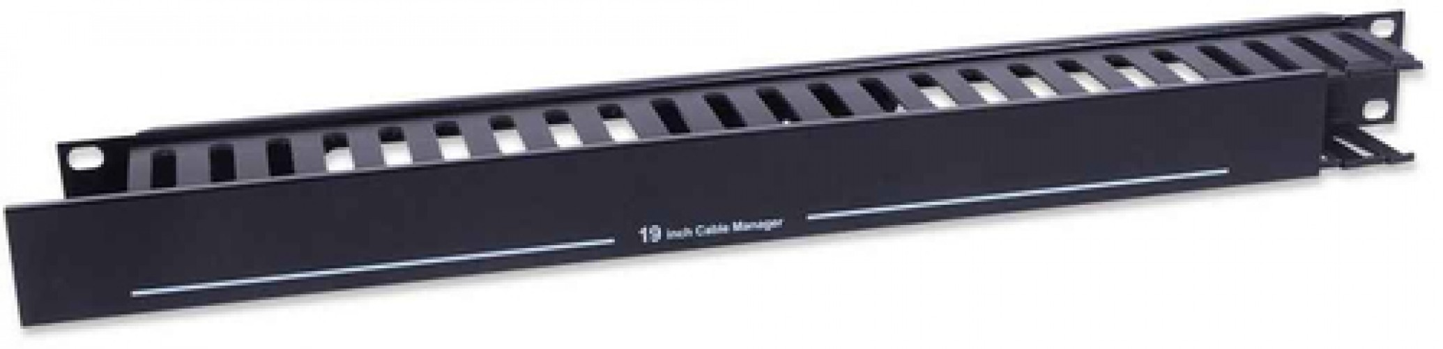Organizador de Cables Horizontal Intellinet 19pulg, 1U, Metal, Negro