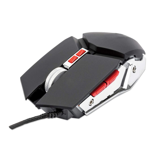 Mouse Manhattan Mouse Optico Gaming LED, 7 Botones, 3200 dpi, USB Tipo A, Negro
