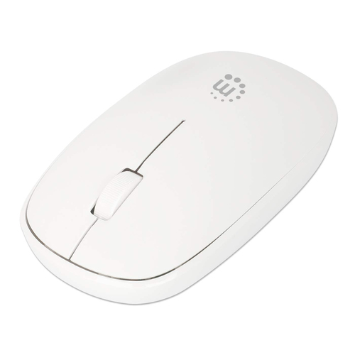 Mouse Optico Manhattan MW3050, Inalambrico, USB, 3 Botones, 1200 dpi, Color Blanco