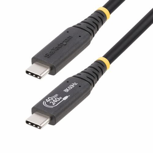 Cable USB Startech.com USB C a USB C, 40000 Mbit/s, Negro