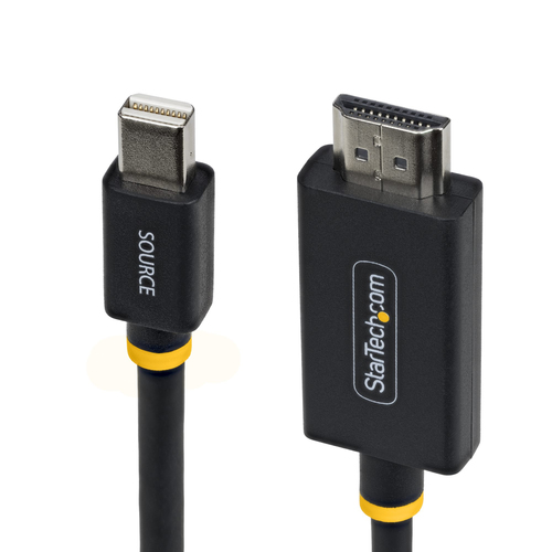 Adaptador Vídeo Startech.com 1M-MDP-HDMI2-4K60 Mini Displayport a HDMI Tipo A (estándar), 1 m, Negro