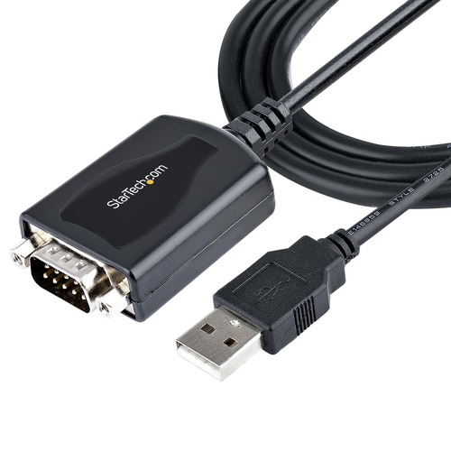 Adaptador Startech.com DB-9 a USB Type-a (4 Pin) USB 2.0, Negro
