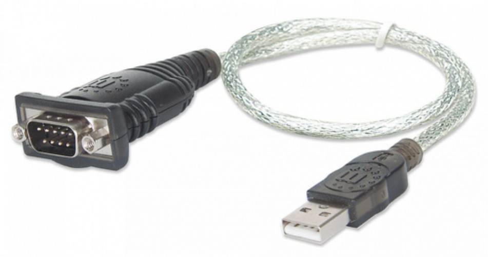 Cable Manhattan Convertidor USB A Serial DB9M, 45cm