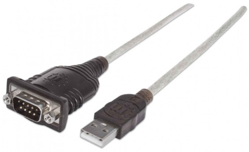 Cable Adaptador Manhattan de USB A Serial, Incluye Software