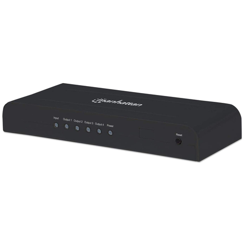 Divisor de Video Splitter Manhattan HDMI, 4 Puertos, Negro (207515)