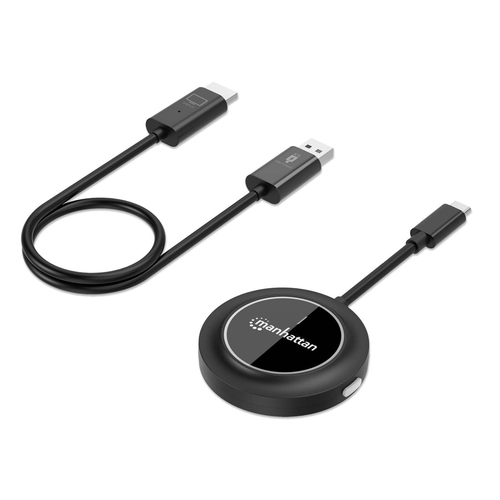 Sistema de Presentacion Manhattan Inalambrico, 1080p, Transmisor USB-C, Receptor HDMI, Hasta 30 Metros