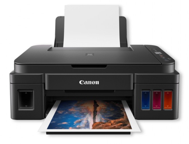 Multifuncional Canon Pixma G2110, Inyeccion de Tinta Continua, Resolucion 4800x1200 dpi, Escaner 600x1200 dpi, USB, Pantalla LCD.