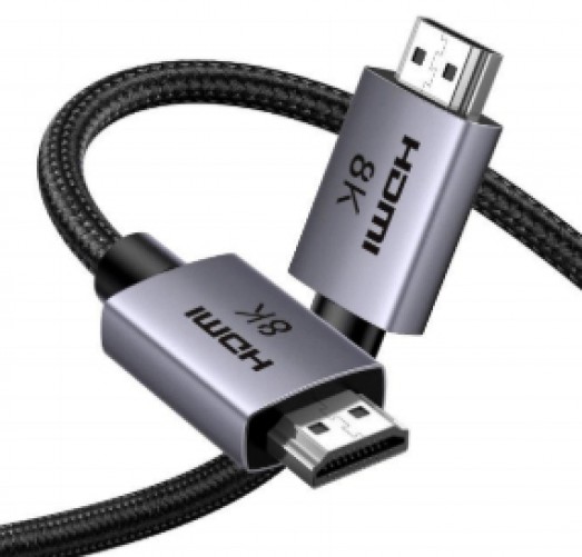 Cable Ugreen HDMI 2.1 Macho a Macho, 8K, 60Hz, 48 Gbit/s, 2 Metros, Negro/gris