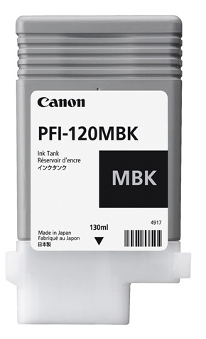 Cartucho de Tinta Canon PFI-120MBK Original, Negro Mate