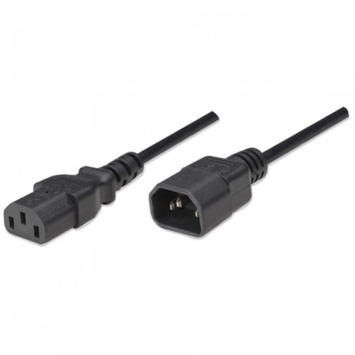 Cable de Corriente Manhattan, Monitor a CPU, 1.8 Metros, Negro