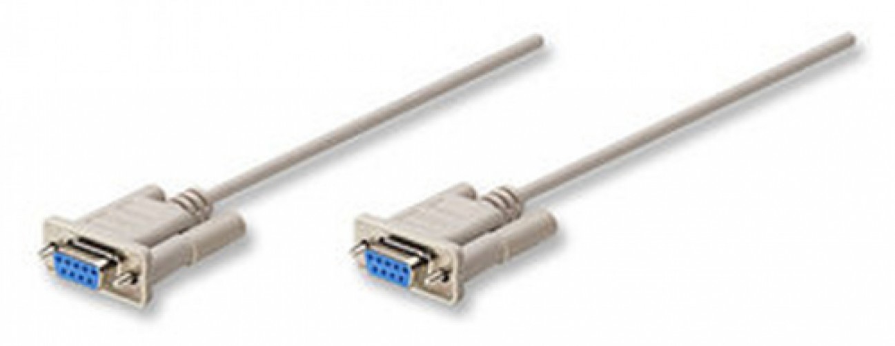 Cable Manhattan Null Modem, DB9F a DB9F, 1.8 m