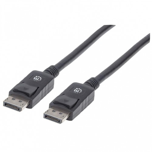 Cable Manhattan Displayport 1.2 A Displayport 1.2 Macho, Blindado, 2 Metros, Color Negro