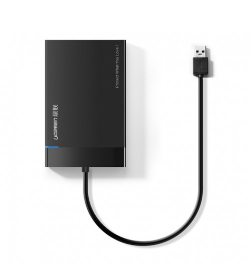 Enclosure Ugreen 2.5", SATA III, USB-A 3.0, Hasta 5 Gbps, Negro