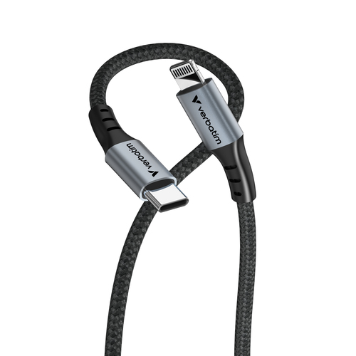 Cable Lightning Verbatim 31844 Lightning a USB C, 480 Mbit/s, Negro