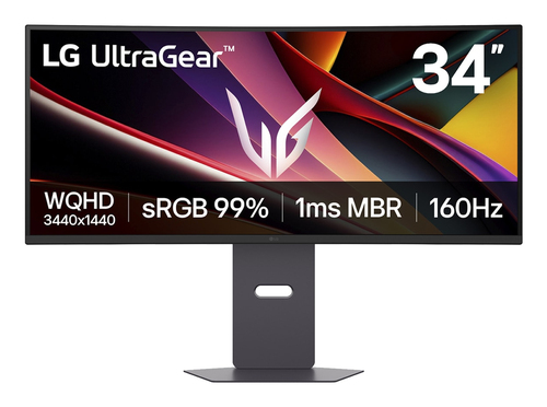Monitor LG 34G600A-B LCD, 34", Wide Quad HD, VA, 160 Hz, 1 ms, Freesync, Negro