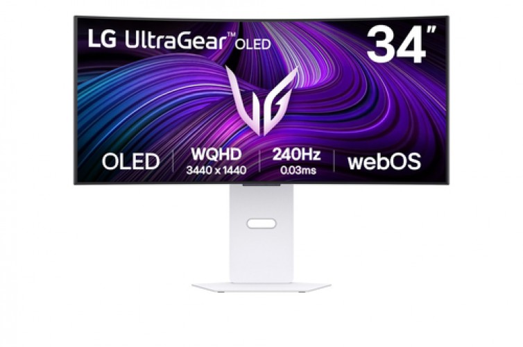Monitor LG 34GX90SA-W OLED, 34", Wide Quad HD, OLED, 240 Hz, Freesync, Nvidia G-sync, Blanco