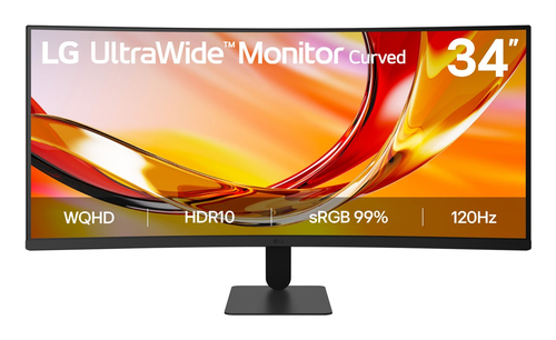 Monitor Gamer Curvo LG 34U601B-B LED VA 34", 3440x1440 Ultra Wide Quad HD, G-sync/freesync, 120Hz, HDMI/DP, Negro