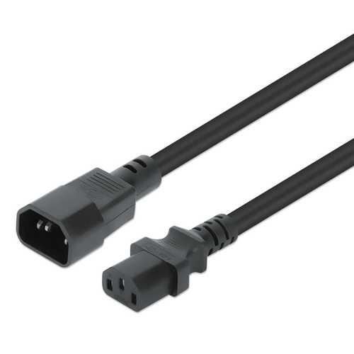 Cables de Poder Manhattan Hembra, Macho 250 V, 1 m, Negro