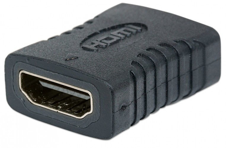 Cople Manhattan HDMI a Hembra - HDMI a Hembra, Conexion Recta, (353465) Negro