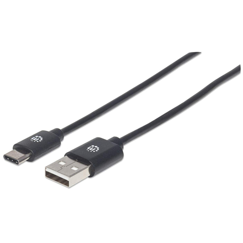 Cable Manhattan 354929 USB A Macho - USB C Macho, 2 Metros, Negro