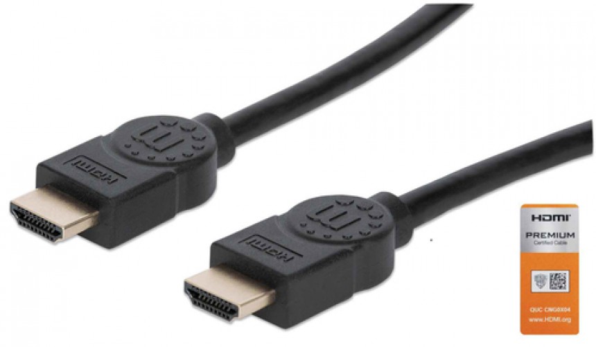 Cable HDMI Manhattan, Alta Velocidad, 3 Metros, 4K, 60Hz, Negro