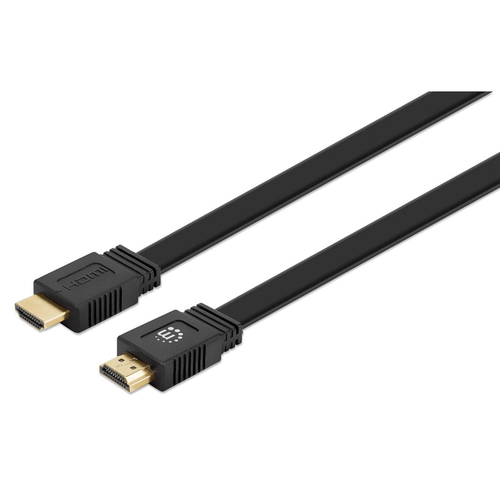 Cable HDMI Manhattan Canal Ethernet, 10 m, Negro