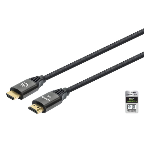 Cable HDMI Manhattan 3 m, 48 Gbit/s, 1080p, 1440p, Negro