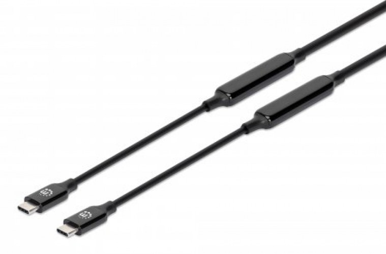 Cable USB Manhattan USB C a USB C, Negro