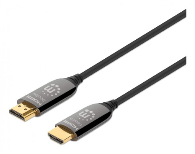 Cable HDMI Manhattan 356176 V. 2.1, 15 m, 48 Gbit/s, 2160p, 4320p, Negro