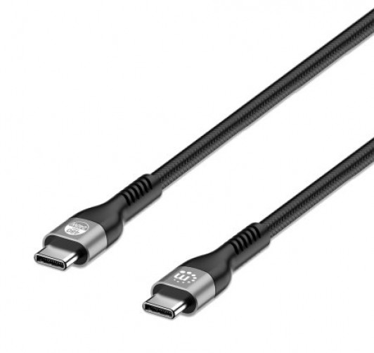 Cable USB Manhattan 356367 USB C a USB C, 480 Mbit/s, Negro