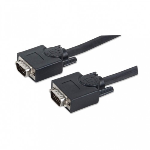 Cable Manhattan VGA 8mm, VGA Macho- Macho, 7.5 Metros, (372978) Negro
