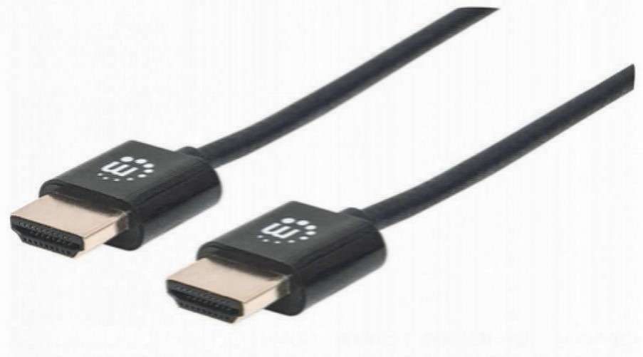 Cable HDMI Manhattan Canal Ethernet, 1.8 m, 18 Gbit/s, Negro