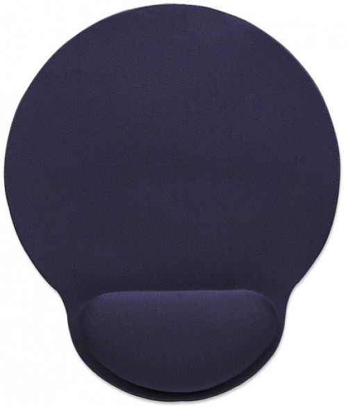 Mousepad Manhattan con Descansa Muneca, Tipo Gel, Antiderrapante, Color Azul, (434386)