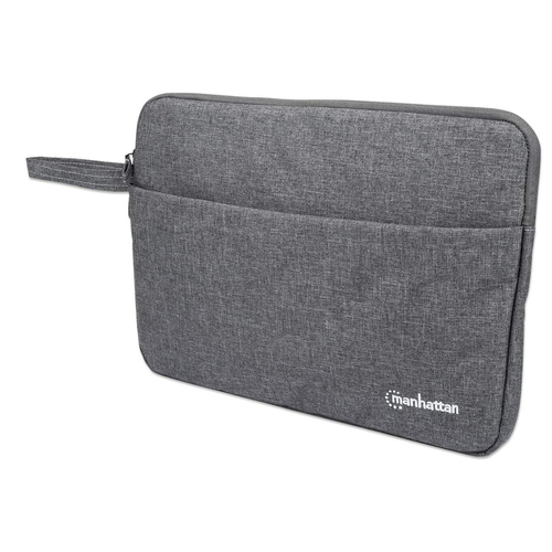 Funda Manhattan, Funda para Notebook de Hasta 14.5 Pulgadas, Poliester, Color Gris, Resistente al Agua